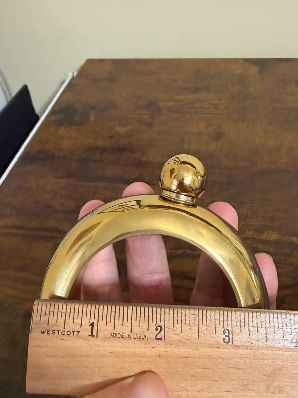 Gold Stainless Steel Bangle Flask